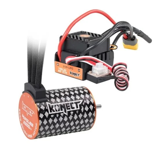 KN-COMBO-D1-Combo brushless 1/10 ESC 60A WP + motor 4P 3650SL 2200KV Konect - KN-COMBO-D1
