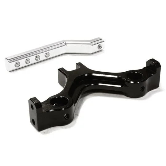 C26278BLACK-Tow bar with bumper black 43mm Axial SCX-10 Integy support