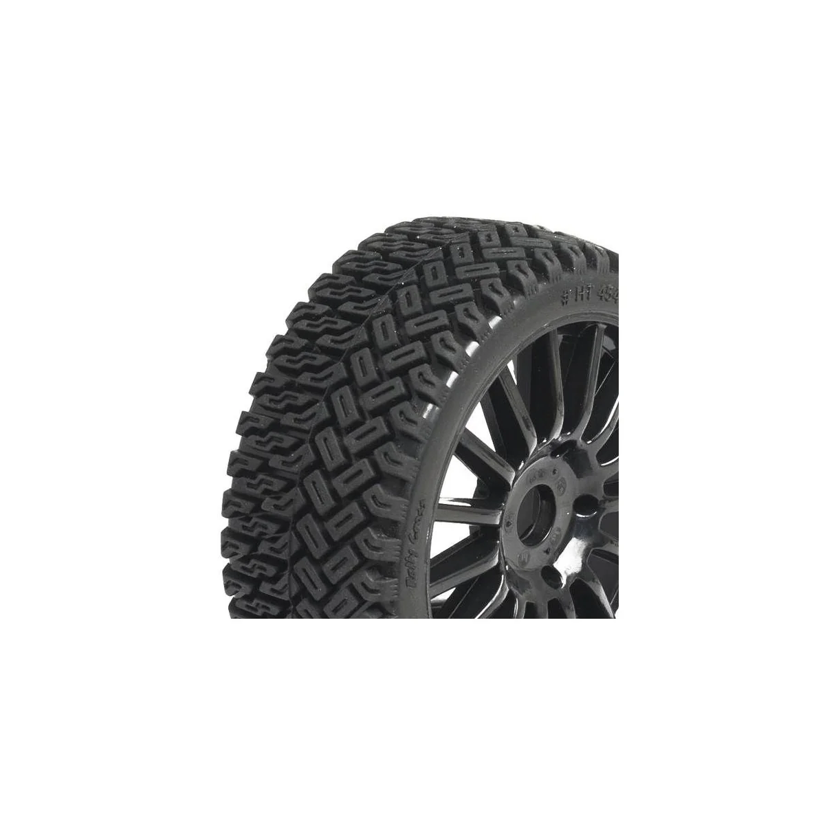 Hobbytech TT 1/8 black spoke rim Rallycross tyres Hobbytech HTR-T454B - 1