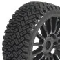 HTR-T454B-Hobbytech TT 1/8 black spoke rim Rallycross tyres - HTR-T454B
