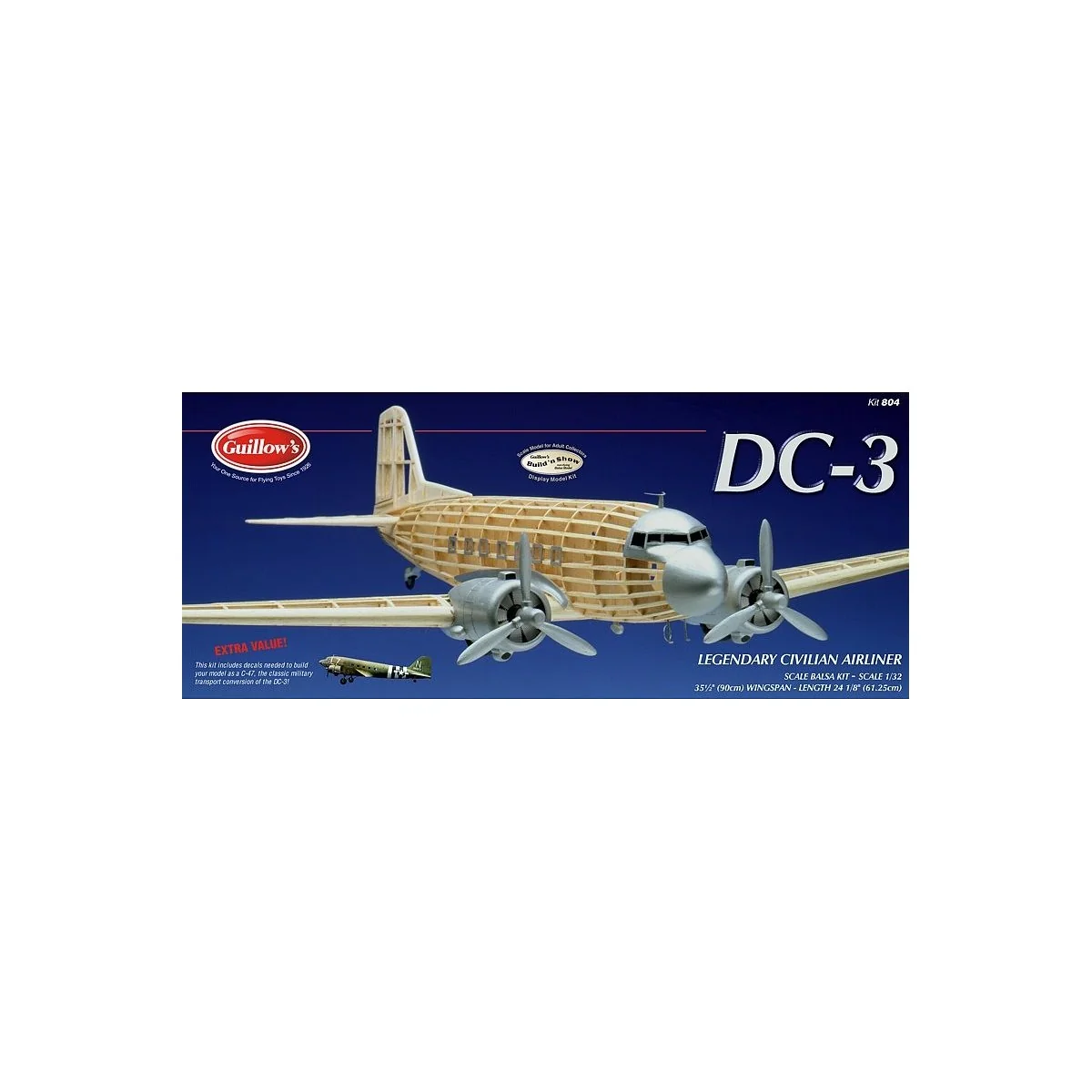 Douglas DC-3 Guillow's Guillow's S0280804 - 1 Douglas DC-3 Guillow's Guillow's S0280804 - 1