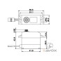 SW-0231MG+-Servo étanche SW-0231MG+ HV 25Kg 0.15s Savox