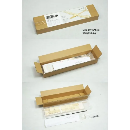 Glider SunBird V2 1600mm kit balsa DW Hobby DW Hobby - Dancing Wings Hobby F1601C - 8 F1601C-Glider SunBird V2 1600mm kit balsa DW Hobby - F1601C