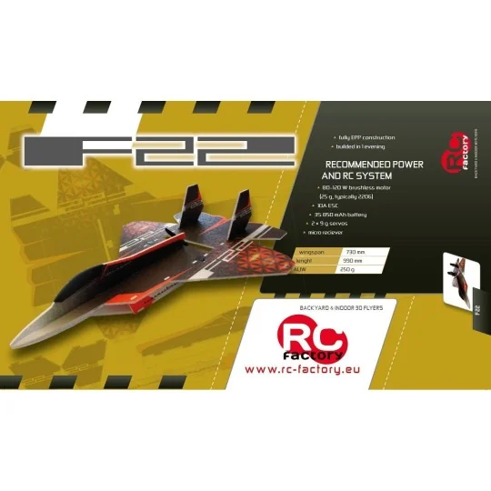 F22-F-22 Raptor RC Factory EPP Kit