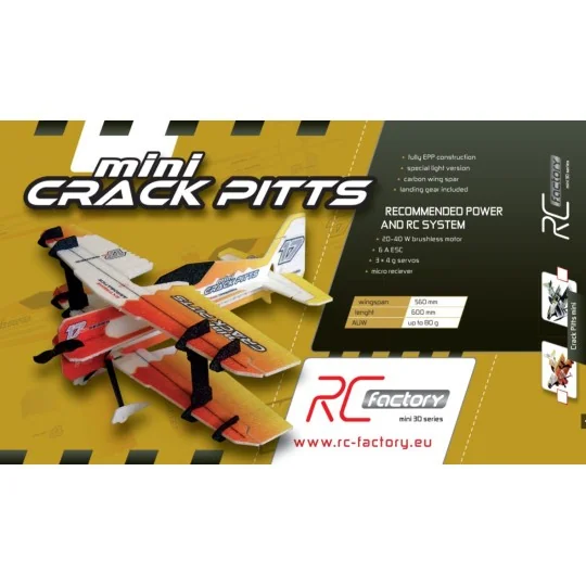 M03-Crack PITTS orange 600mm RC Factory EPP Kit