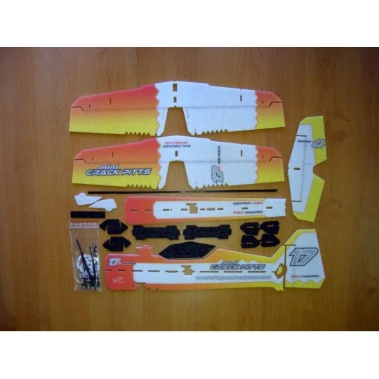Crack PITTS orange 600mm RC Factory EPP Kit RC Factory M03 - 4 M03-Crack PITTS orange 600mm RC Factory EPP Kit - M03