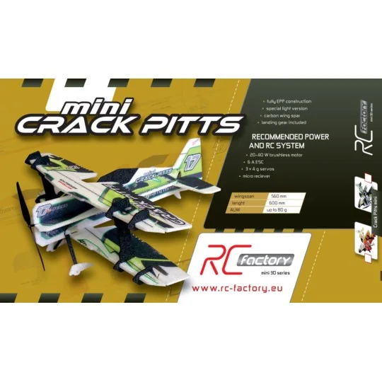M02-Crack green 600mm PITTS RC Factory EPP Kit - M02