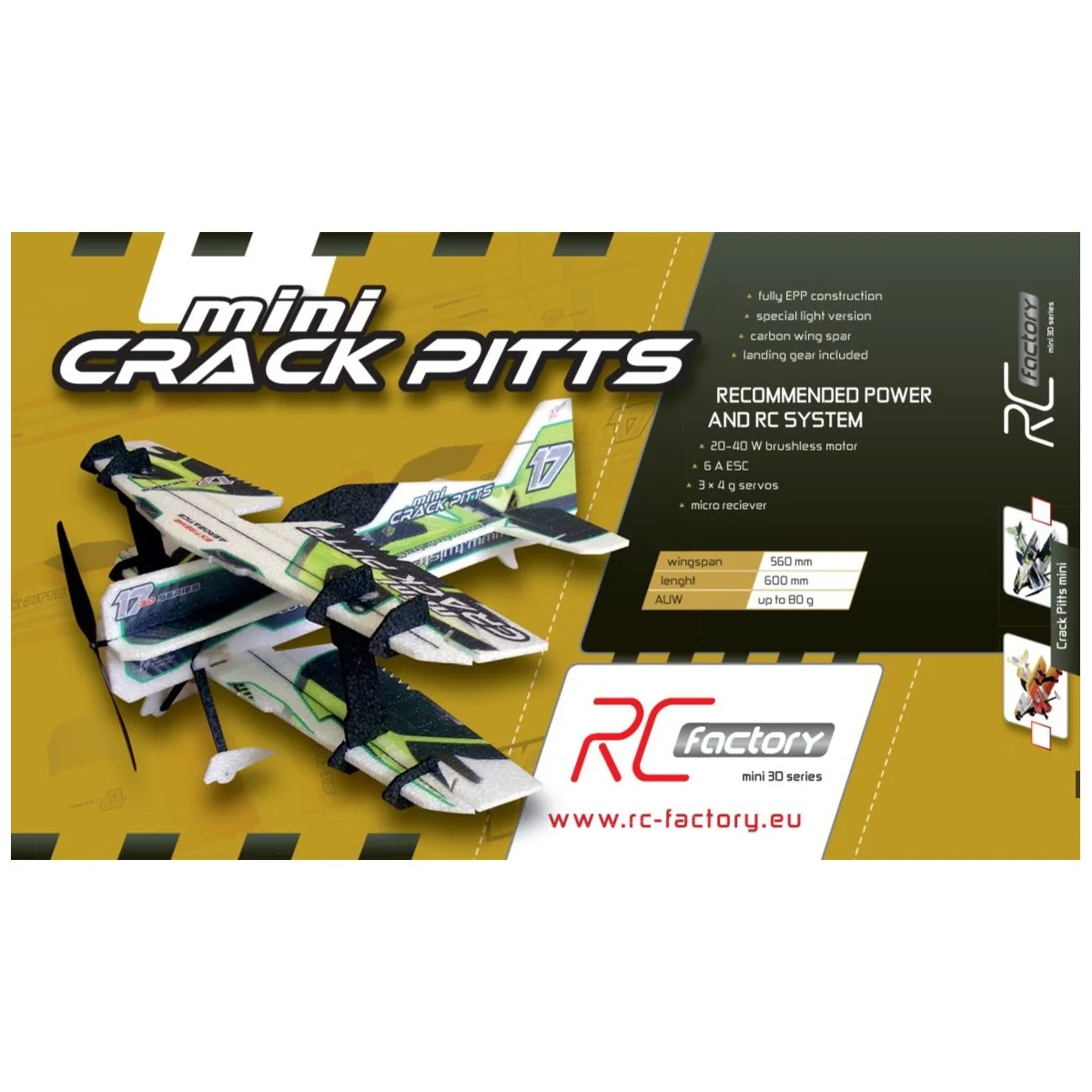Crack green 600mm PITTS RC Factory EPP Kit RC Factory M02 - 3