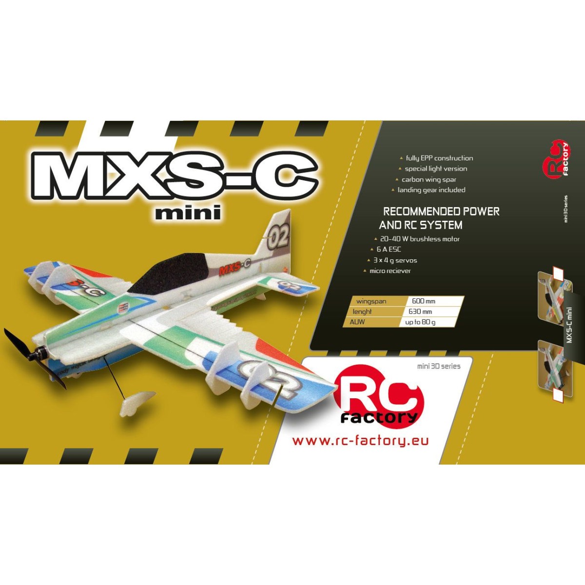 MXS-C vert 600mm Kit EPP RC Factory RC Factory M05 - 2