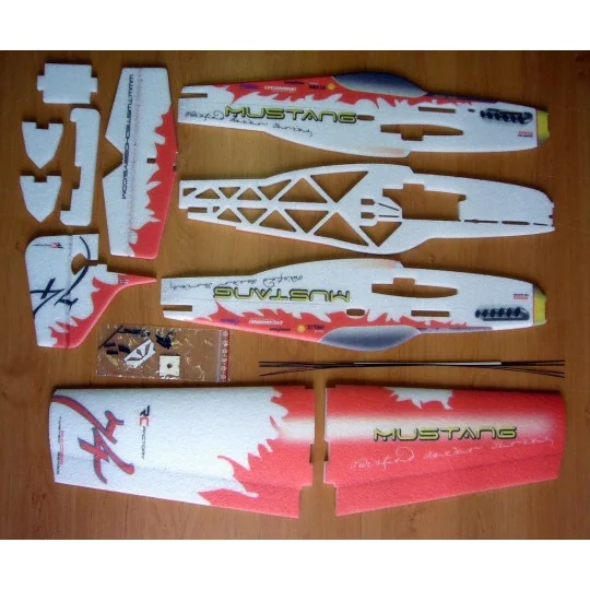 Mustang rouge 780mm Kit EPP RC Factory RC Factory TR01 - 3 TR01-Mustang rouge 780mm Kit EPP RC Factory - TR01