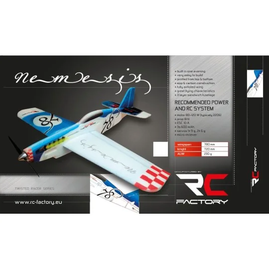 TR03-Nemesis bleu 780mm Kit EPP RC Factory