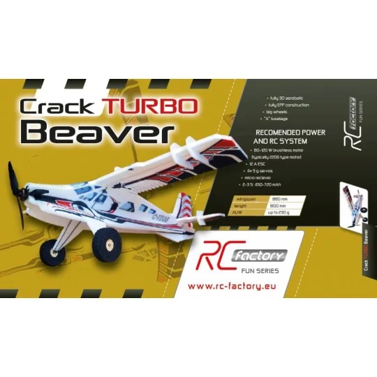 T00-Crack Turbo Beaver rouge 880mm Kit EPP RC Factory