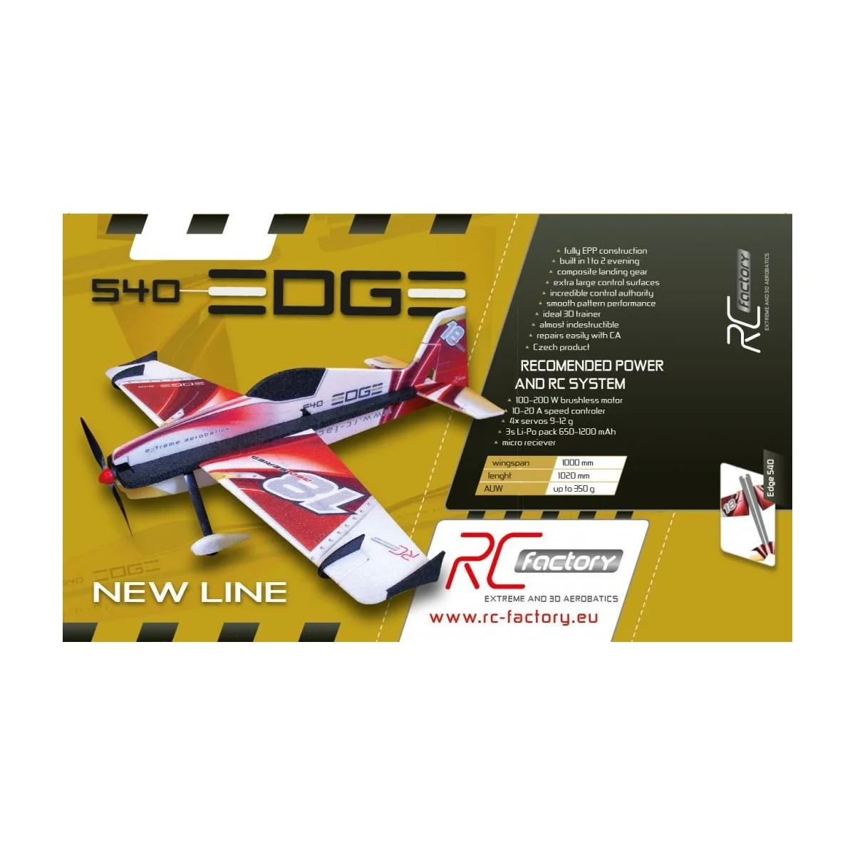 Edge 540 T Red 1000mm RC Factory EPP Kit RC Factory T02 - 2 Edge 540 T Red 1000mm RC Factory EPP Kit RC Factory T02 - 2