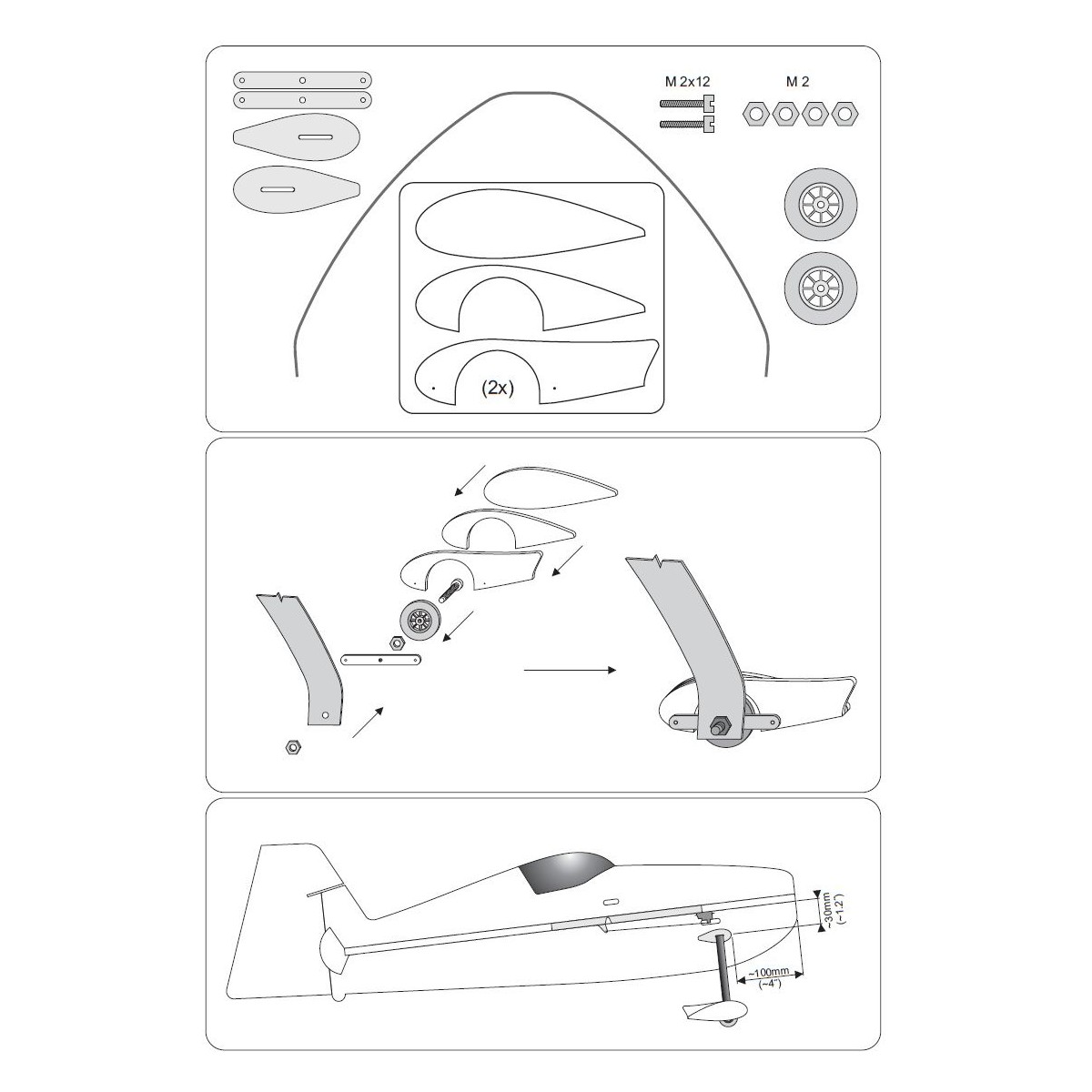 Landing gear model indoor 0.80 m RC Factory EPP RC Factory SP01 - 2