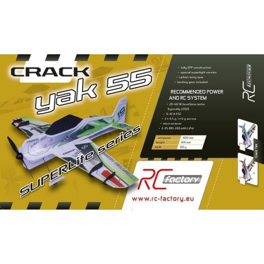 Crack Yak green SuperLite 800mm RC Factory EPP Kit RC Factory S01 - 2 S01-Crack Yak green SuperLite 800mm RC Factory EPP Kit - S01