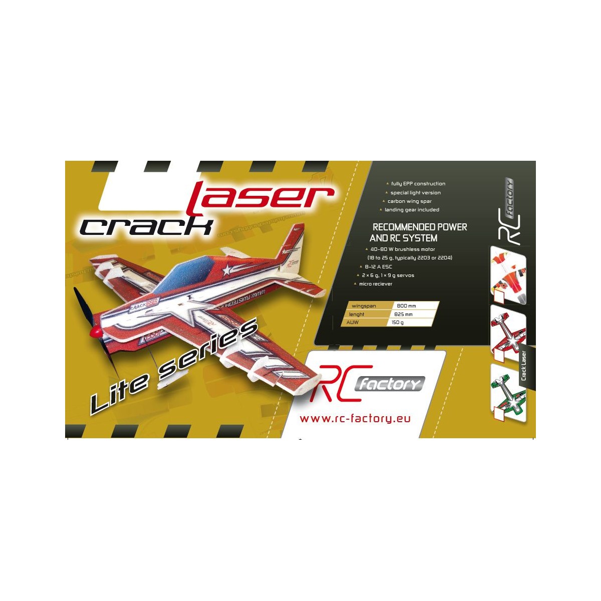 Crack Laser Green LiteSeries 800mm RC Factory EPP Kit RC Factory L06 - 3