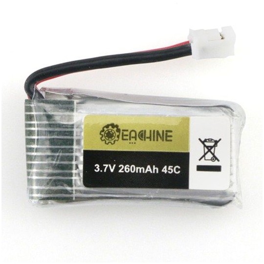 1205890-Li-Po 260mAh 1S 3.7V 45C mini prise pour E010 / E013