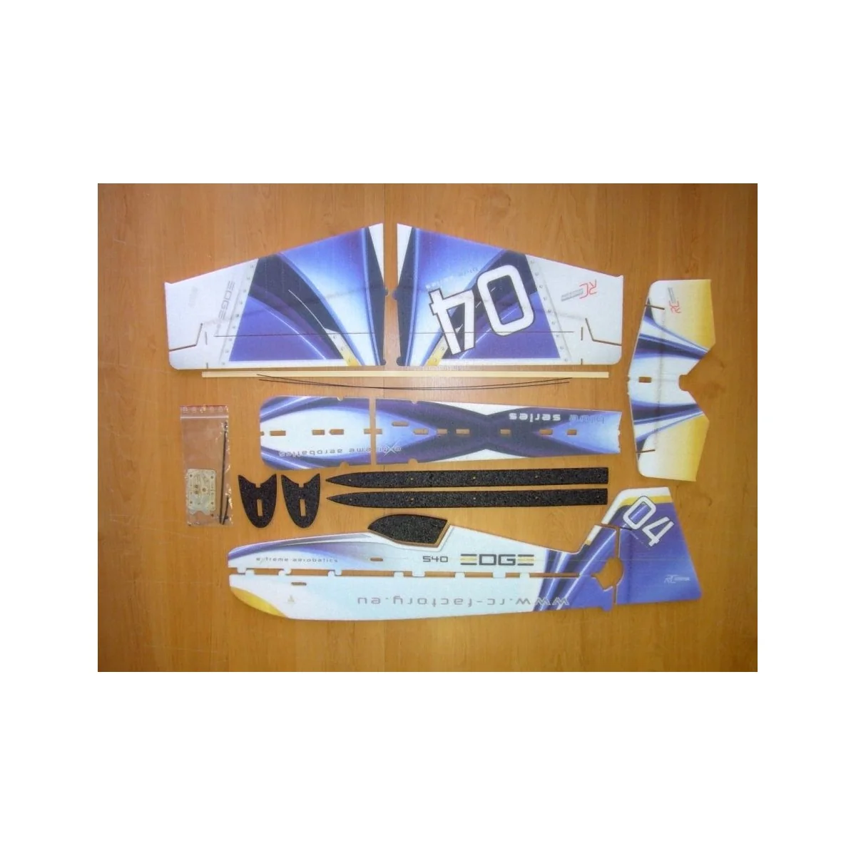 Edge 540 Hot Blue Backyard Series 800mm RC Factory EPP Kit RC Factory B04 - 3