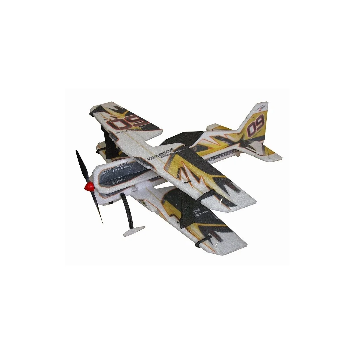 Crack Pitts yellow Backyard Series 755mm RC Factory EPP Kit RC Factory B12 - 1