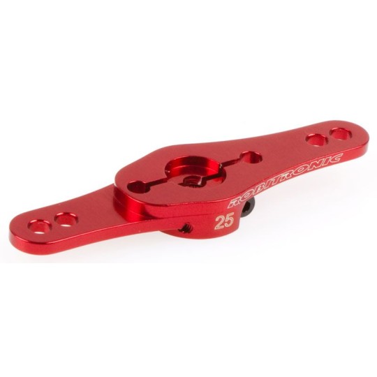 Double red aluminum servo rudder Futaba 25t Robitronic Robitronic R17013R - 1 R17013R-Double red aluminum servo rudder Futaba 25t Robitronic - R17013R
