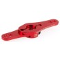 R17013R-Double red aluminum servo rudder Futaba 25t Robitronic