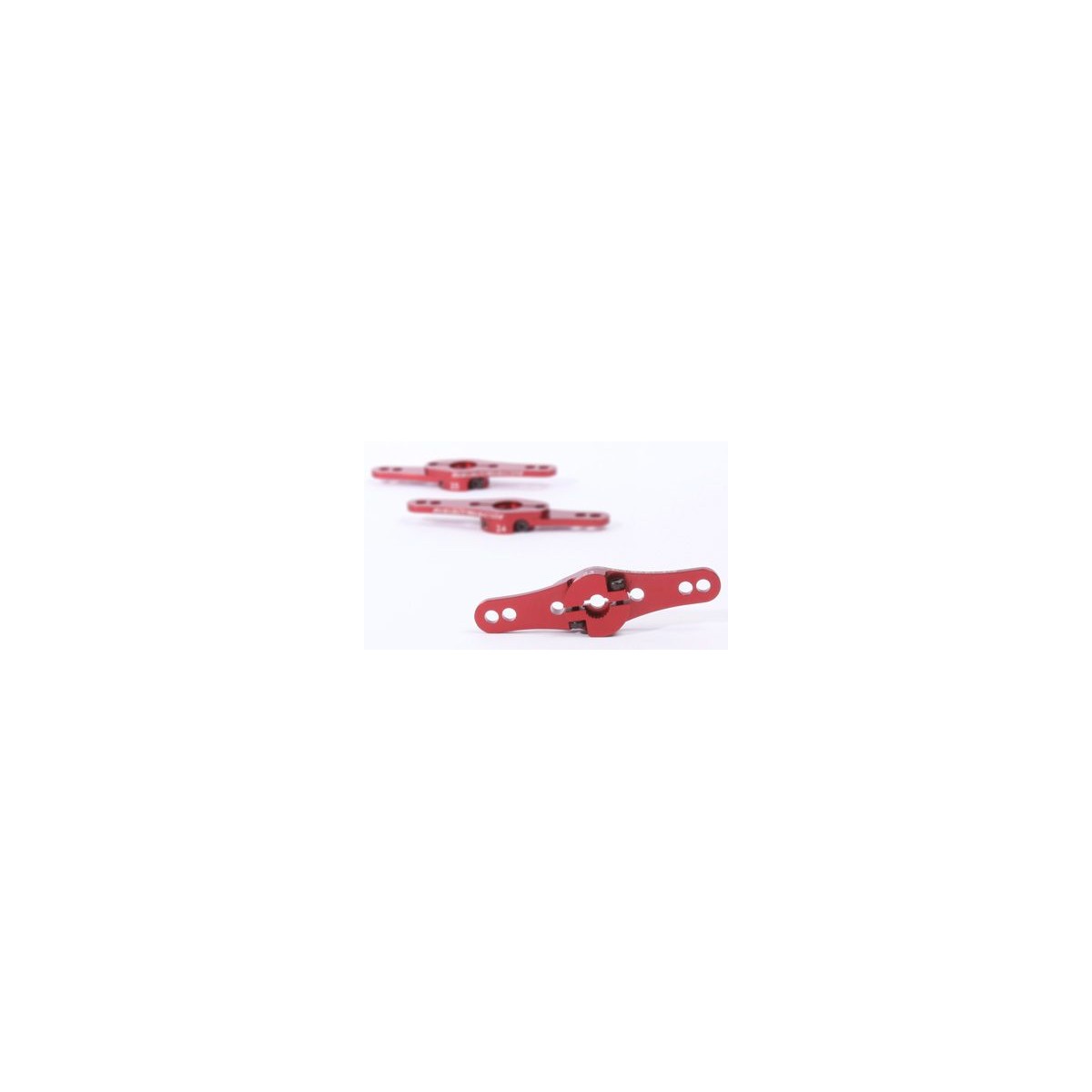 Double red aluminum servo rudder Futaba 25t Robitronic Robitronic R17013R - 2