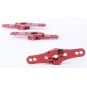 R17013R-Double red aluminum servo rudder Futaba 25t Robitronic - R17013R