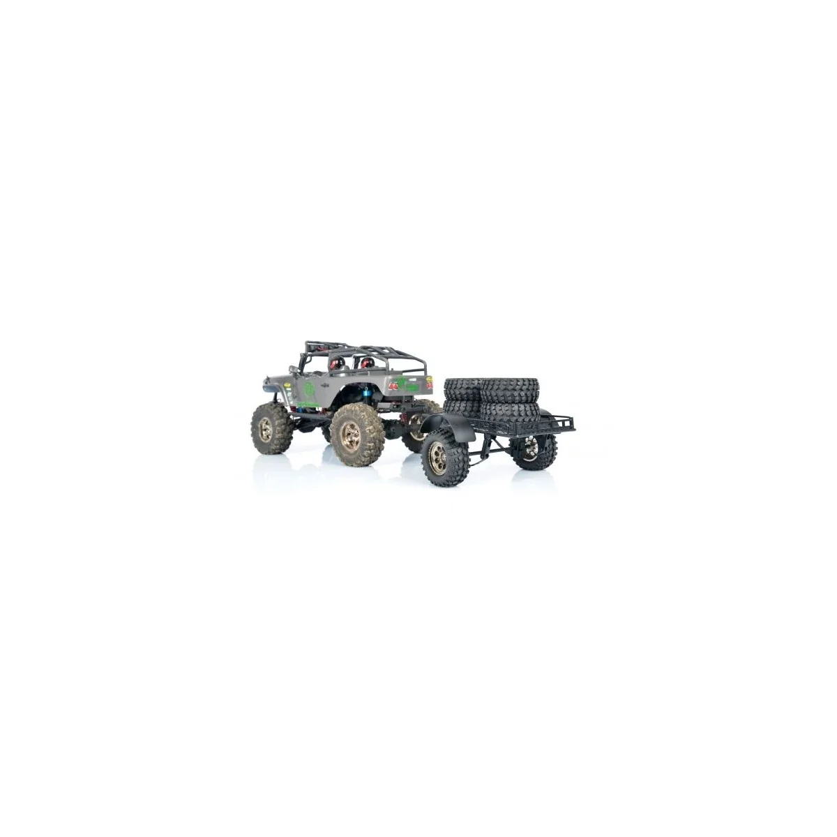 Black screen utility trailer for Scale Crawler 1/10 Carson Carson 500404107 - 4