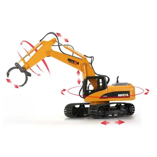 Backhoe with grab metal 1/14 RC 2.4 GHz - HuiNa HuiNa Toys CY1570 - 2 CY1570-Backhoe with grab metal 1/14 RC 2.4 GHz - HuiNa - CY1570