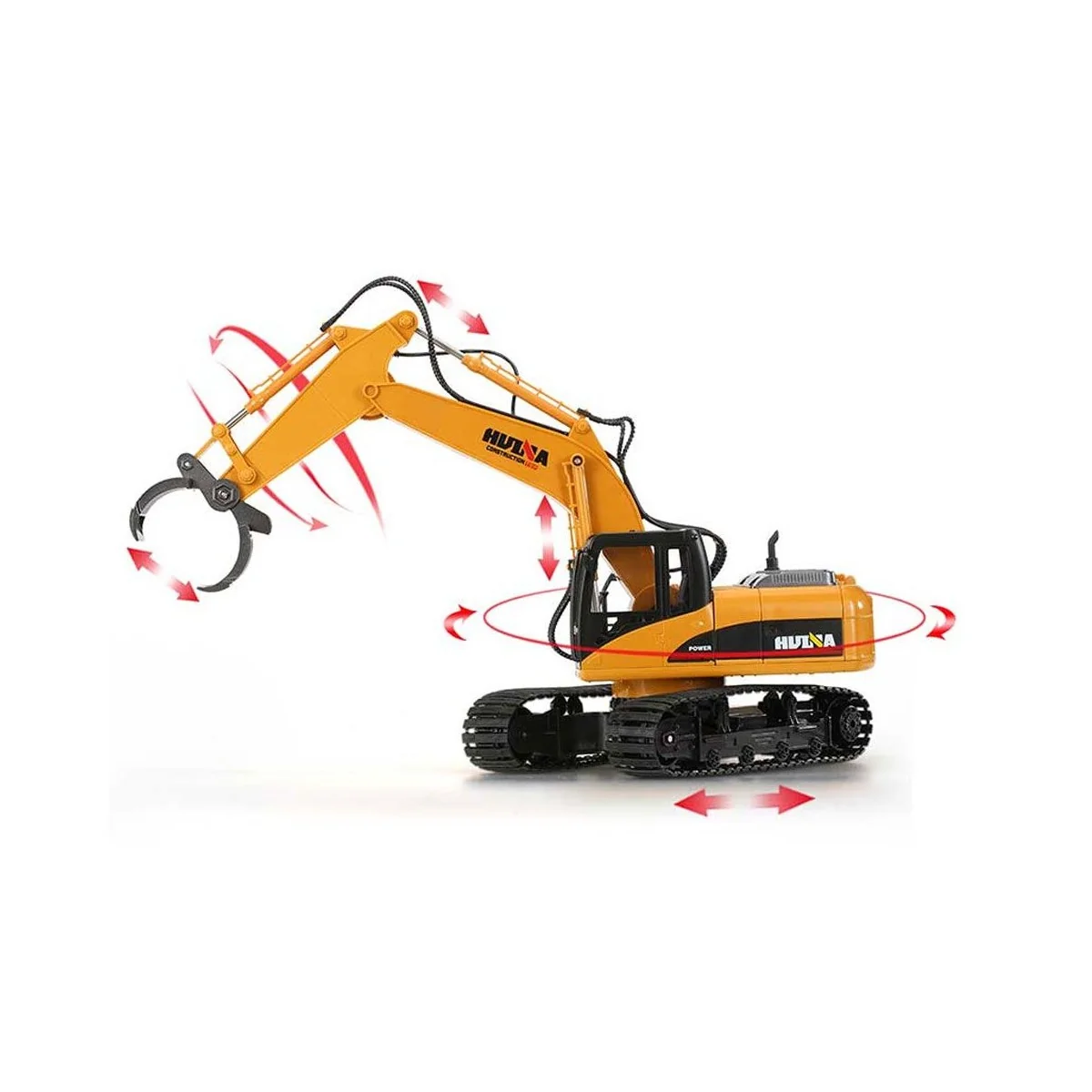 Backhoe with grab metal 1/14 RC 2.4 GHz - HuiNa HuiNa Toys CY1570 - 2