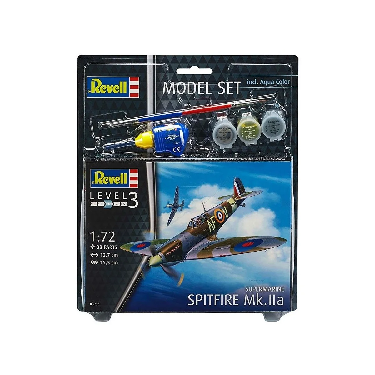 Spitfire Mk.IIa 1/72 + Revell paints Revell 63953 - 6 Spitfire Mk.IIa 1/72 + Revell paints Revell 63953 - 6