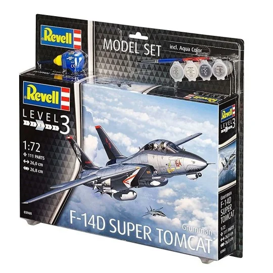 63960-Grumman F-14D Super Tomcat 1/72 + peintures Revell