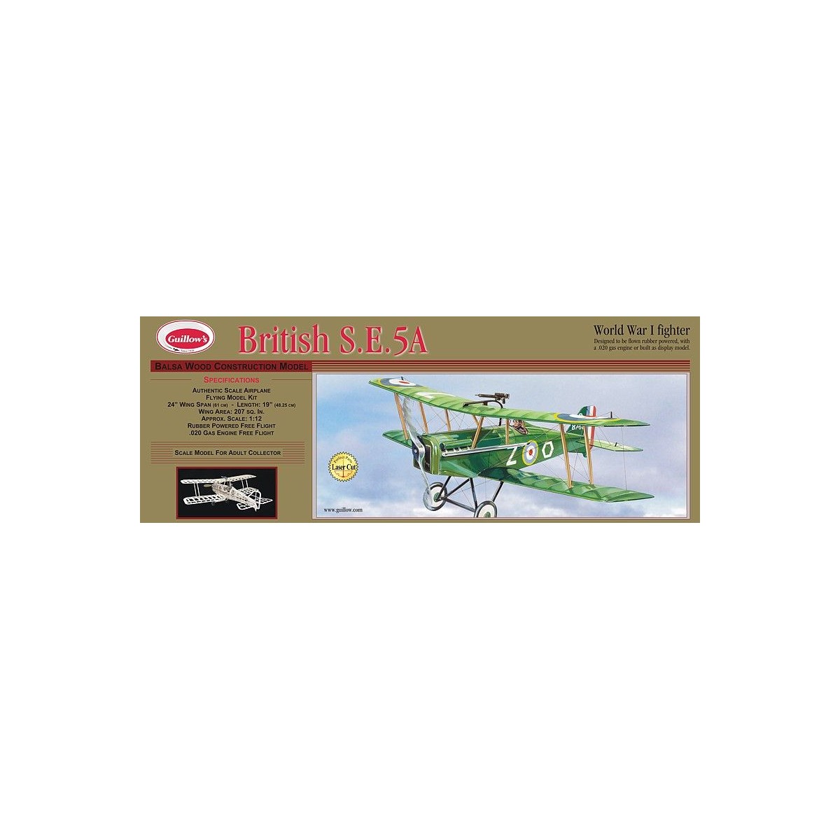 British S.E.5A Guillow's Guillow's S0280202 - 1 British S.E.5A Guillow's Guillow's S0280202 - 1