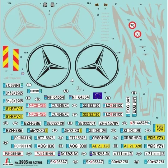Mercedes Actros Gigaspace 1/24 Italeri Italeri I3905 - 3 I3905-Mercedes Actros Gigaspace 1/24 Italeri - I3905