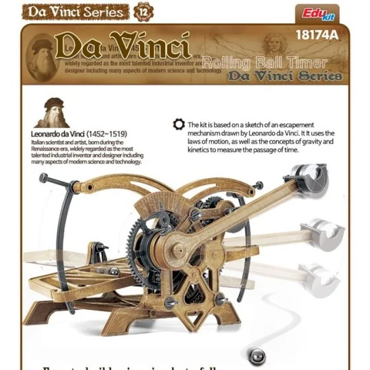 18174-Rolling Ball Timer Léonard De Vinci Academy - 18174