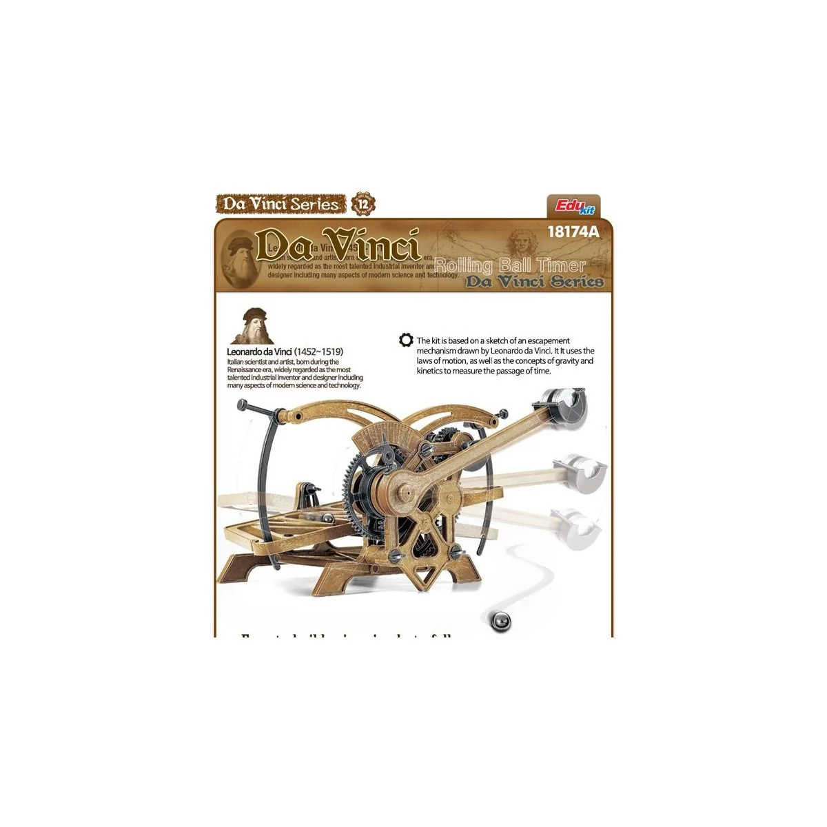 Rolling Ball Timer Leonardo da Vinci Academy Academy 18174 - 4