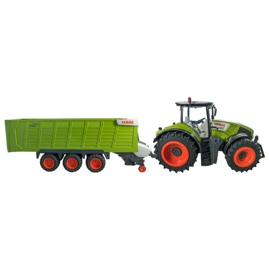 50360-Tracteur Claas Axion 870 + remorque autochargeuse 3 essieux 1/16 RTR