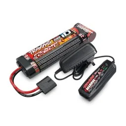 Pack Chargeur 2A 2969G + 1x NiMh 8.4V 3000mAh 2923X Traxxas Traxxas TRX-2983G - 1