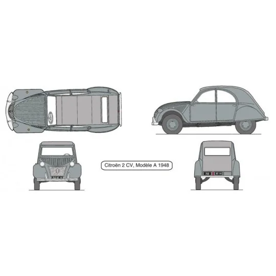 HEL-80175-Citroën 2CV classic Heller 1/43 - HEL-80175