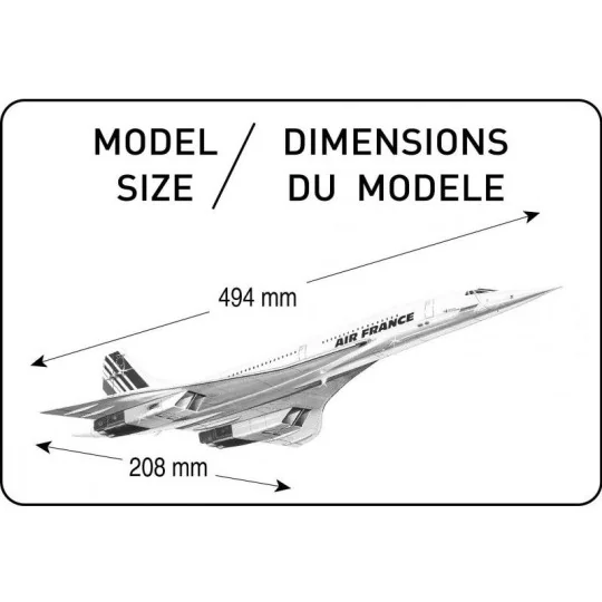 Concorde Air France 1/125 Heller Heller 80445 - 2 HEL-80445-Concorde Air France 1/125 Heller - HEL-80445