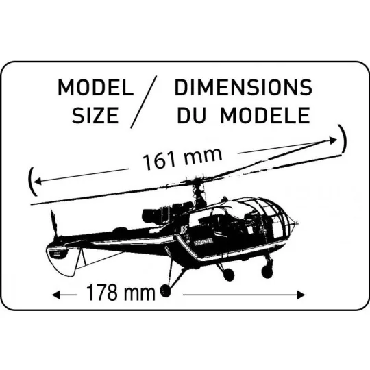 HEL-56286-Alouette III Gendarmerie 1/72 Heller + glues and paints - HEL-56286