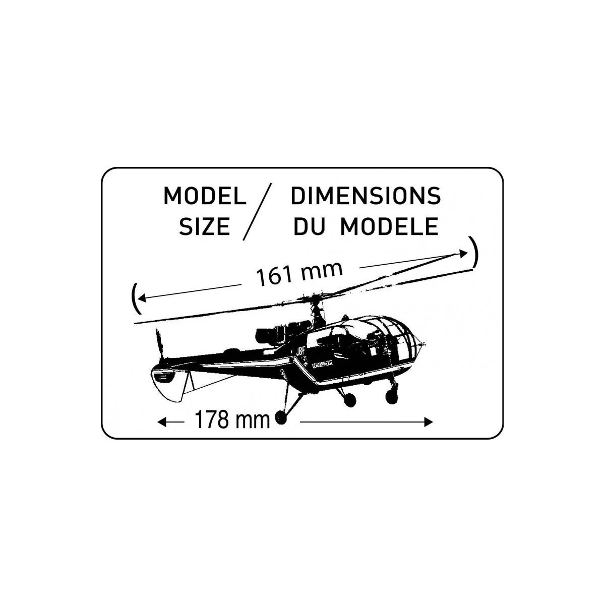 Alouette III Gendarmerie 1/72 Heller + colle et peintures Heller HEL-56286 - 2