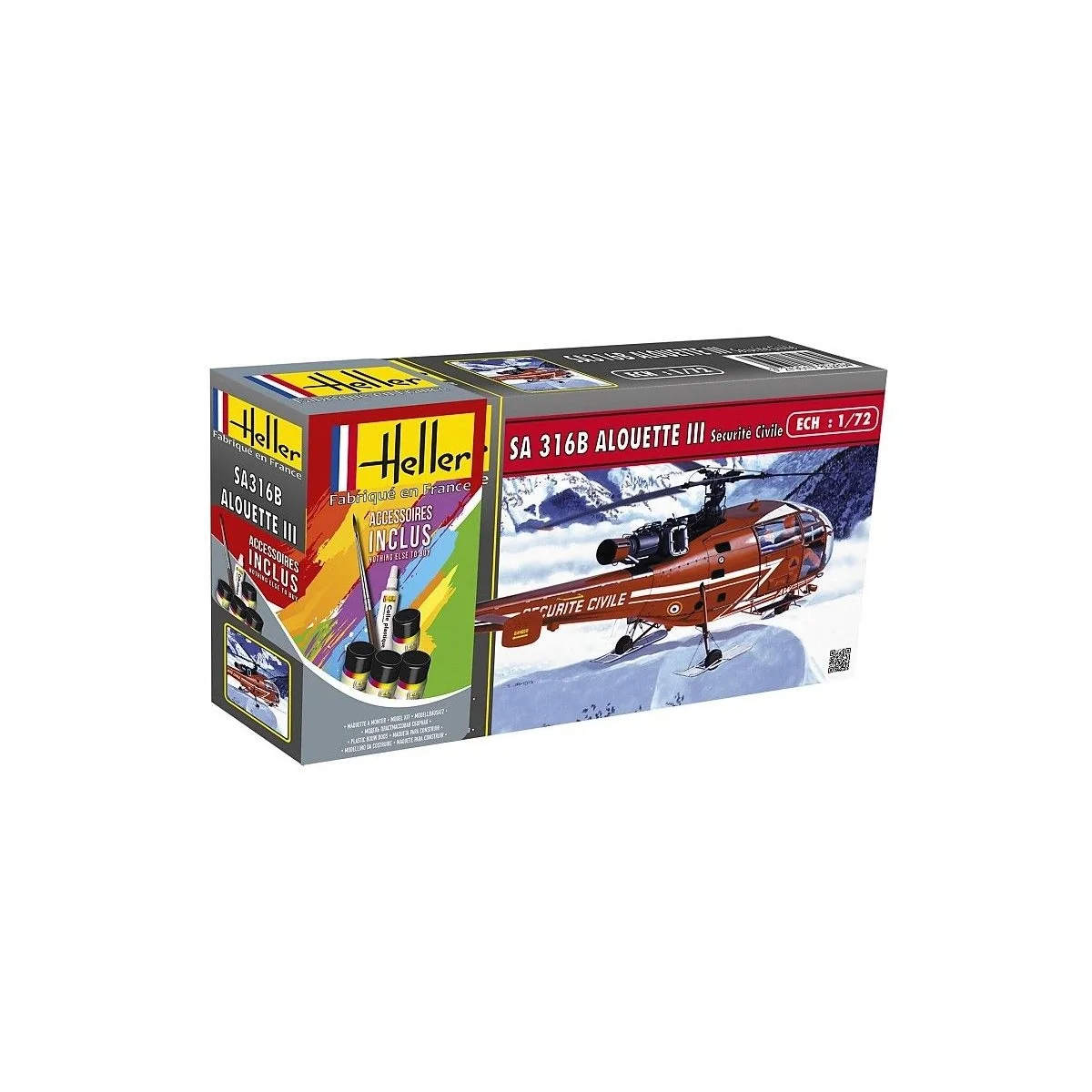 Alouette III EP 1/72 Heller + glues and paints Heller HEL-56289 - 1 Alouette III EP 1/72 Heller + glues and paints Heller HEL-56289 - 1