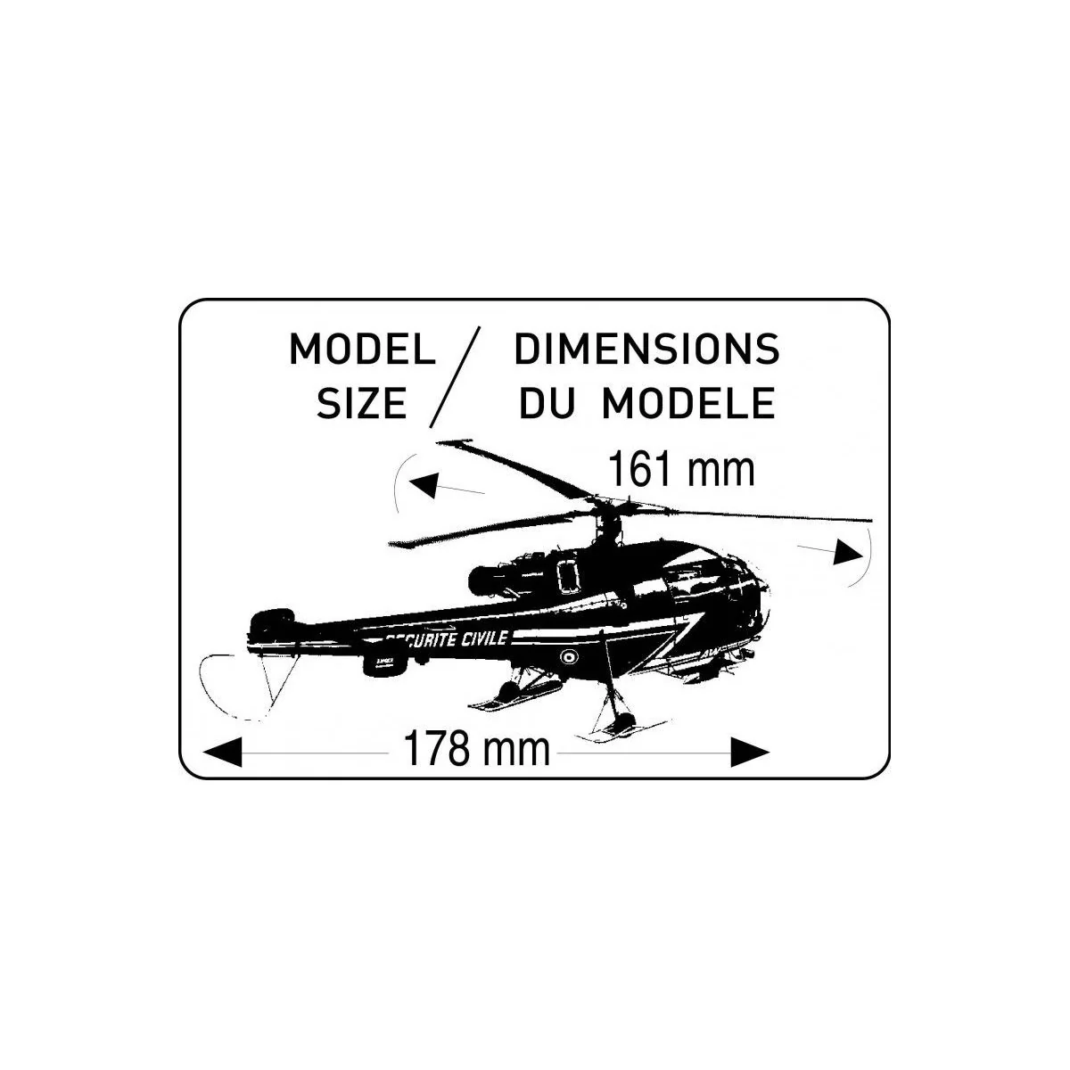 Alouette III Sécurité Civile 1/72 Heller + colle et peintures Heller HEL-56289 - 2