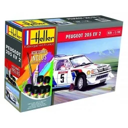 Peugeot 205 EV2 1/24 Heller + colle et peintures Heller HEL-56716 - 1