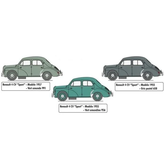 HEL-56762-Renault 4 CV 1/24 Heller + colle et peintures