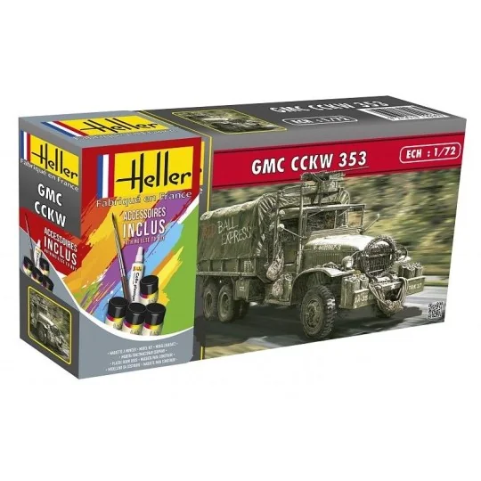 GMC CCKW 353 1/72 Heller + glues and paints Heller 56996 - 1 HEL-56996-GMC CCKW 353 1/72 Heller + glues and paints - HEL-56996