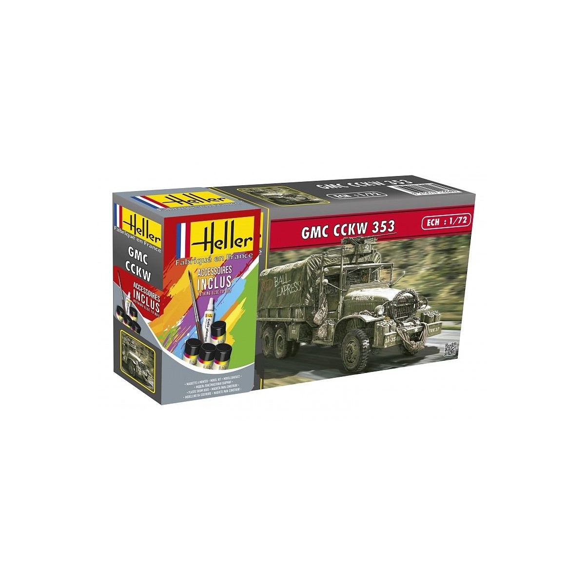 GMC CCKW 353 1/72 Heller + colle et peintures Heller 56996 - 1