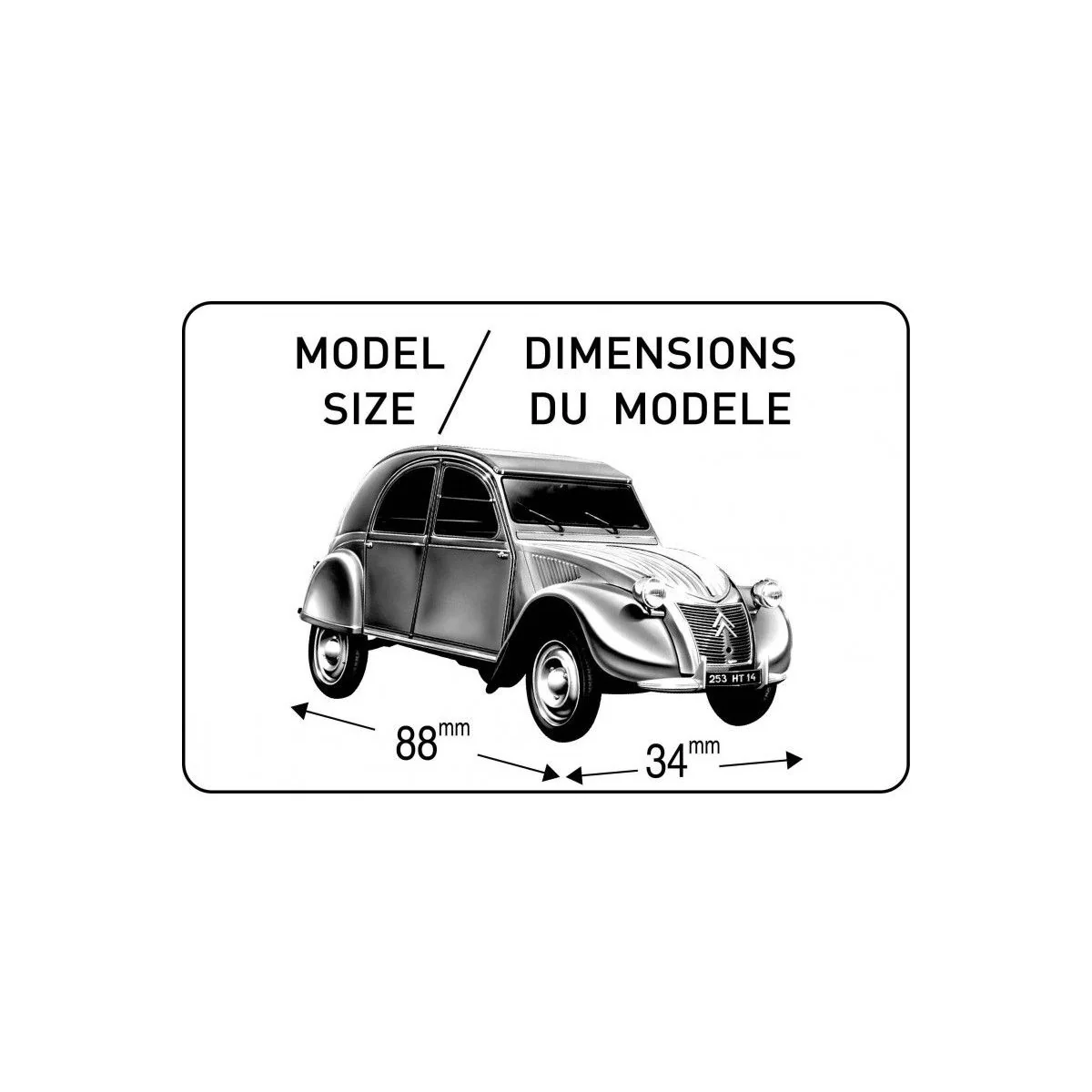 Citroën 2 CV 1/43 Heller + glues and paints Heller 56175 - 2 Citroën 2 CV 1/43 Heller + glues and paints Heller 56175 - 2