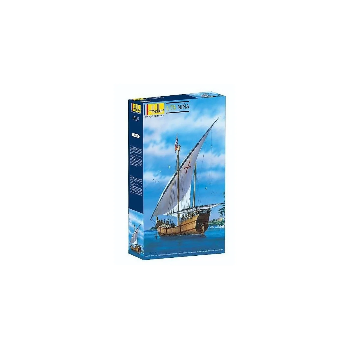 Bateau Nina 1/75 Heller + colle et peintures Heller HEL-56815 - 1